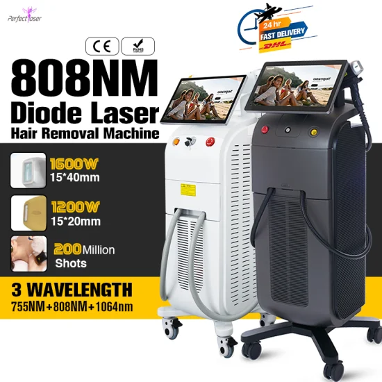 Perfectlaser alexandrite laser 755nm 808nm 1064nm rejuvenescimento da pele remoção indolor do cabelo titânio platina laser 808nm diodo laser remoção do cabelo