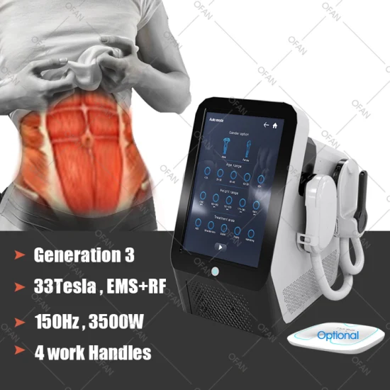 Ofan 33 Tesla Slim Estimular Escultor Muscular Bodi Emagrecimento Perda de Peso EMT RF EMS Máquina com RF