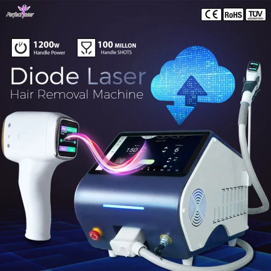 FDA CE Titanium 808nm 810nm 755nm 1064nm Laser de diodo portátil indolor de três comprimentos de onda para máquina de equipamentos de beleza de remoção de pelos